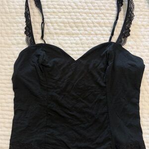 Victoria's Secret Black Lace-Trim Camisole Top